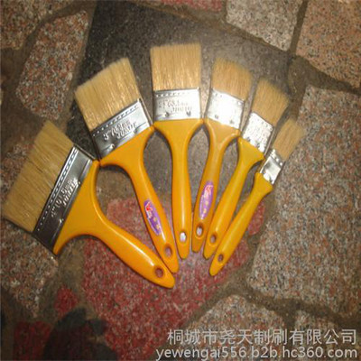 尧天制刷 刷新生活每一天天河马牌塑料柄油漆刷子